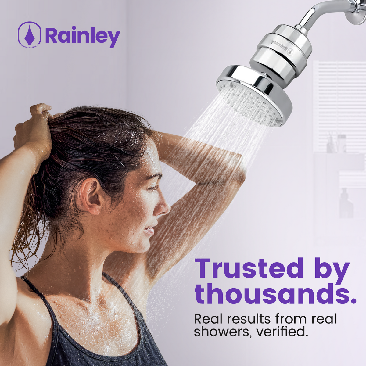 Rainley Bossa | Shower Filter for Tap or Well Hard Water | Dry Skin & Frizzy Hair